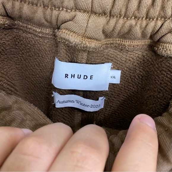 Rhude Mens Classic Sweatpants Brown XXL - Picture 4 of 10